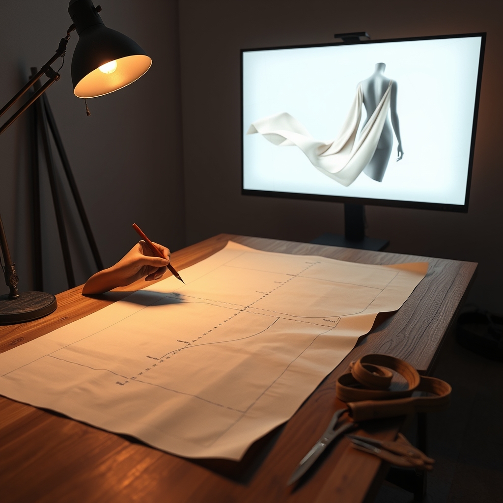 The Breathing Draft: How Custom Fit Pattern Drafting and 3D Simulation Are Animating the Silence Between Stitches