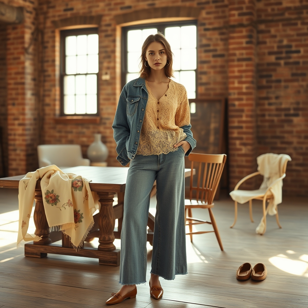 The New Aesthetic of Contrast: How Brut Denim and Romantic Fabrics Are Redefining Mode Sportif in the Age of Slow Living